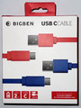 USB C Kabel Für Nintendo Switch/Lite 2 Stück Rot Blau 200cm NEU & OVP