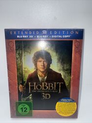 DER HOBBIT EINE UNERWARTETE REISE EXTENDED EDITION 3D BLU RAY + BLU RAY Neu