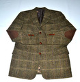 Herren Vintage Barutti grün Harris Tweed Blazer Jacke Gr. 40 - 42R #A1282126