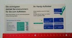 Aufkleber/Sticker: debitel Handy Aufkleber (3004165)