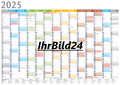 2025 Wandkalender DIN A0,A1,A2,A3,A4 Plakatkalender Jahresplaner GEFALTET Planer