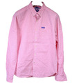 Superdry Herrenhemd Hemd rosa weiß gestreift Gr. L regular Button-Down  HH3-401