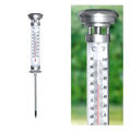 Gartenthermometer Solar Gartenthermometer beleuchtet Außenthermometer (R-118)