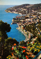 Postcard Beautiful French Riviera Villefranche-sur-Mer Monaco France Italy RPPC
