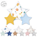 Set 3x Stern Kissen Sterne Kopfkissen für Kinder Baumwolle Minky Velvet handmade