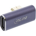 10 x InLine USB 4 Adapter USB-C Stecker/Buchse vertikal rechts/links gewinkelt 