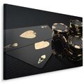 CANVAS Leinwand Bilder XXL Wandbilder Kunstdruck Poker KASINO Karten 3D 4590