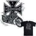 Chopper T-Shirt Motorrad Grafik Biker Cross Skull Totenkopf Custom Rocker *4005