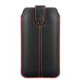 Handy Tasche Etui Schutz Hülle Slim Case schwarz-rot für Swisstone SC 560