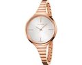 New Swiss Made CALVIN KLEIN Lively Silver Dial Rose Gold-tone LadiesWatch