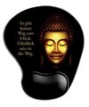 Mousepad mit Handauflage Mauspad Anti Rutsch mit Motivation Sprüche Büro Buddha