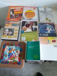 Spanisch lernen mehrere Bücher und CD´s von Langenscheidt und Klett Verlag