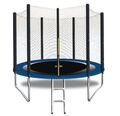 DMS® Trampolin Gartentrampolin Kindertrampolin Outdoor Komplettset Leiter 244 cm