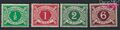 Briefmarken Irland 1925 Mi P1-P4  postfrisch (9916142