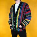 SELTEN Herren Vintage Coogi 3D Pullover/Strickjacke, mehrfarbig, Größe Large