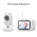 Thermotyke Babyphone mit 3,5 Zoll Display, Sprachfunktion, Nachtsicht, Temperatu