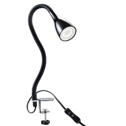 LED Klemmleuchte Tischlampe dimmbar Büro flexibel 230V 5W Leselampe Bett schwarz