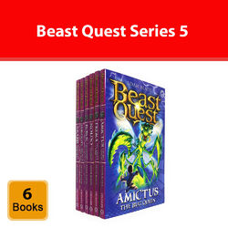 Beast Quest Serie 5 Sammlung von Adam Blade 6 Bücher Set Pack NEU Krabb, Hawkite