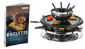 Unold 48726 Raclette Multi 4-in-1  Inkl. Rezeptbuch für bis zu 8 Personen Grill