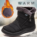 Damen Winter Wasserdicht Schneeschuhe Warm Stiefel Stiefeletten Flache Boots 202