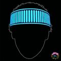 Leuchtend blaues Stirnband - Karnevalsfest - Sound aktiviert - mit Fahrer