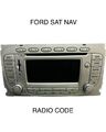 Ford Sat Nav Radio Code Blaupunkt Travelpilot Stereo Dekodierung Seriennummer entsperren