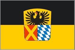 Aufkleber Landkreis Donau-Ries Flagge Fahne 18 x 12 cm Autoaufkleber Sticker