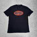 AC/DC Retro Hard Rock Band T-Shirt Kurzarm Gr. XL Print Logo 11003 Schwarz