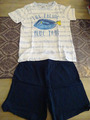 Shorty-Set (Pyjama): Shirt + Shorts "Fisch", Gr. 110/116, Marke: K. Kijak by H&M