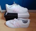 Adidas VS Advantage Damen Sportschuhe Sneaker  Weiß/Rosa Hellrosa Gr. 44 NEU