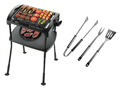 GRILL SET ELTA Elektrischer Standgrill + Grillbesteck Balkongrill Elektrogrill