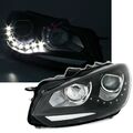 Scheinwerfer Set für VW Golf 6 2008-2013 mit Tagfahrlicht LED Halogen H7 Schwarz