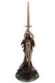 Keltische Lady of The Lake hebt Excalibur nach Oben bronziert Veronese  34 cm  