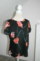 Vero Moda only Top Bluse schwarz rot Blumen Gr.M Neu