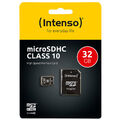 kQ Intenso microSDHC Karte 32GB Class 10 Speicherkarte mit SD Adapter 32 GB