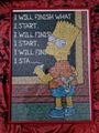 Die Simpsons Puzzle Bart Schule Tafel