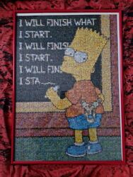 Die Simpsons Puzzle Bart Schule Tafel
