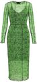 Hell Bunny Scully Dress Frauen Langes Kleid grün/schwarz