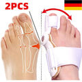 2* Zehenspreizer Zehen-Korrektur Ballenschutz Schiene Hallux Valgus Fuß Bandage