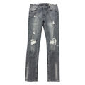 Denim & Co. Jeans Hose Herren W32 L32 Grau Stretch Skinny Slim Destroyed