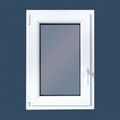 Kunststoff Fenster 1-flügelig, 2-fach Verglasung Dreh-Kippfunktion