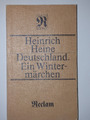 Heinrich Heine "Deutschland Ein Wintermärchen" Reclam 1986 DDR Taschenbuch