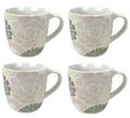 5 Kaffeetassen 250ml Weiß Set Keramik Pott Tee Latte Becher Mug Cafe Tasse Cup