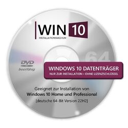 Windows 10 Home/Professional 64-Bit CD/DVD | Neu- / Upgrade Installation Version