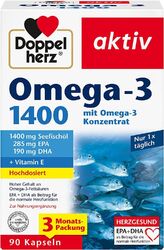 Doppelherz Omega-3 1400mg Omega-3-Konzentrat Vitamin E Omega-3-Fettsäuren 90