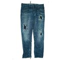 PME Legend Jeans American destroyed Hose Cargo Slim 34/34 W34 L34 used look Blau