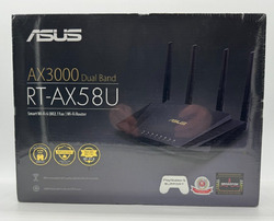 Asus RT-AX58U 2404Mbps 4 Port Kabellose Router Dual-Band (2,4 GHz/5 GHz) Gigabit