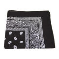 1 x Paisley Bandana Schwarz Kopftuch Halstuch Tuch Nickituch Schal Biker Black