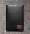 Große Lederimitat-Brieftasche schwarz * Reise-Etui * Pass-Fach +  Kartenfächer
