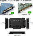 USB 3.0 zu IDE SATA Konverter Externe Festplatte Adapter für 2.5/ 3.5 HDD SSD